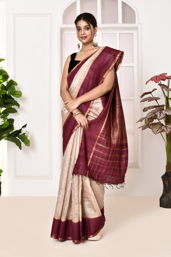 Pure Tussar Banarasi Saree