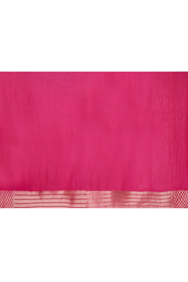 Pure organza saree with banarasi weaving