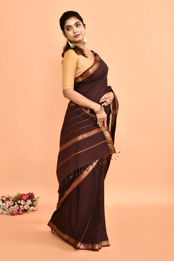 Pure cotton woven Maheshwari Saree