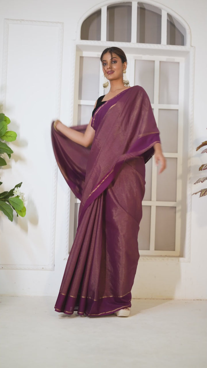 Banarasi tissue linen saree