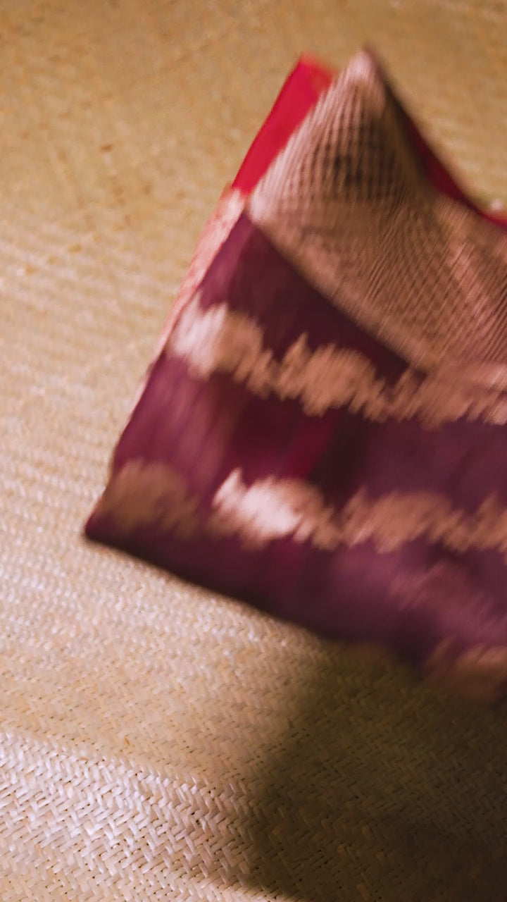 Pure organza saree with banarasi weaving